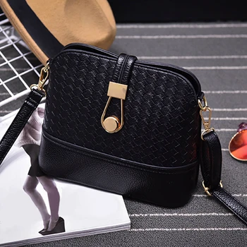 

New Ladies fashion braided shoulder bag hobo cross body shell bag women black/ silver/ gold