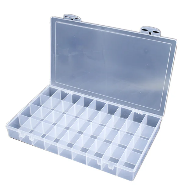 Clear Plastic 36 Grids Storage Box Detachable Dividers Make Up Organizer  Pills Drugs Earrings Bead Jewelry Storage Box Case - AliExpress