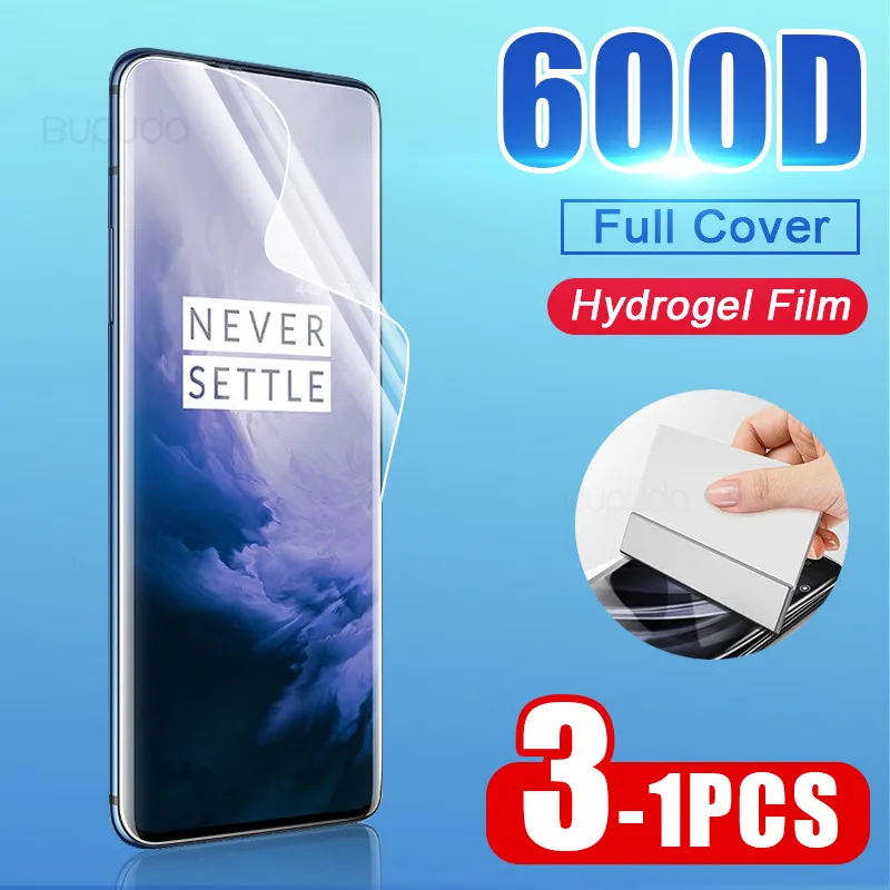 Протектор экрана с закругленными краями 600D для Oneplus 7 8 Pro 5 6T 6 5T Гидрогелевая
