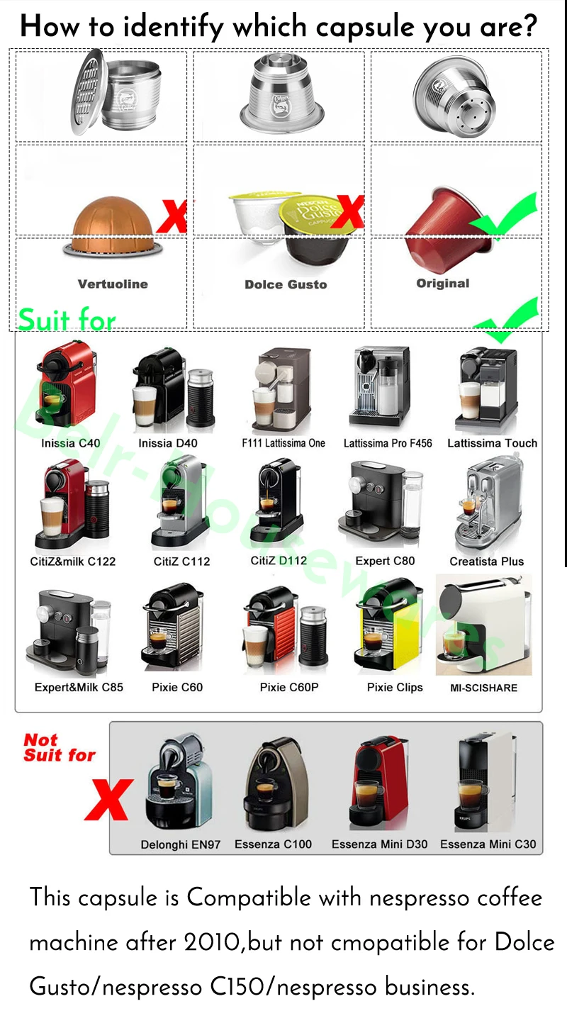 Капсула Nespresso Recargable из нержавеющей стали Capsulas De Cafe Recargables Nespresso наборы Nespresso многоразовые капсулы