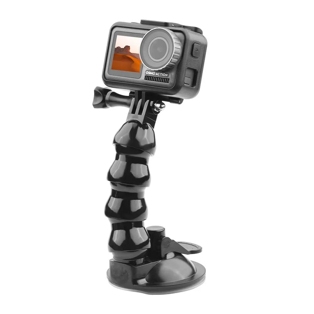 

Black Car Suction Cup Mount Adapter Driving Recorder Ball Head Tripod Bracket Holder for DJI Osmo Pocket Action Camera Parts
