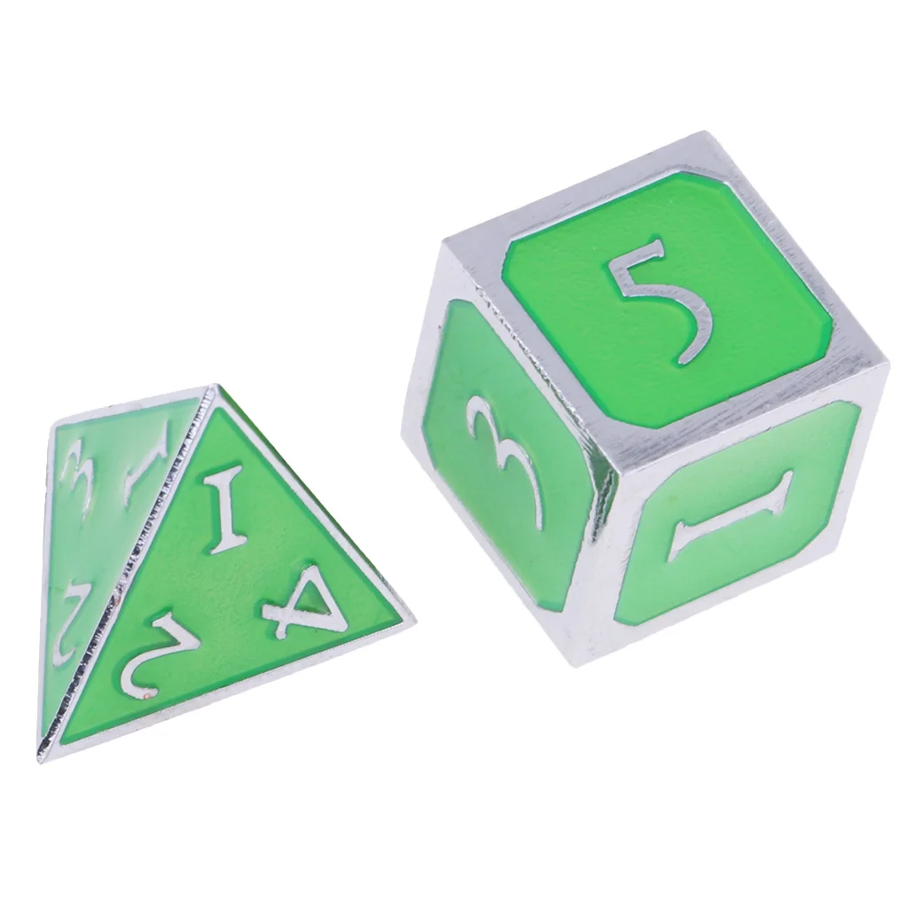 Board Gaming Dices Set of 7 Dice Poly Polyhedral Dice D4 D6 D8 D10 D12 D20 for Role Cup Player 