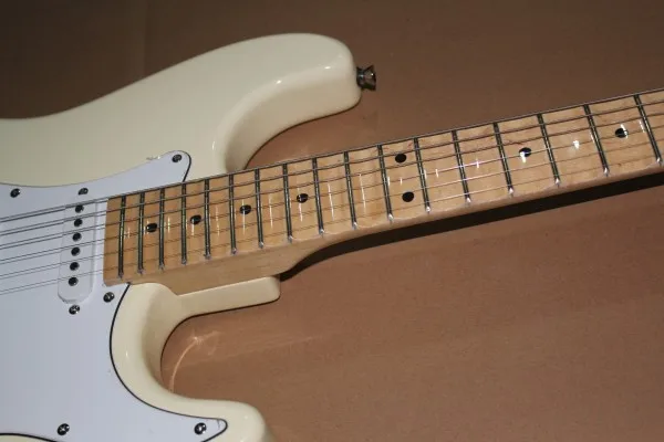 Фабрика custom shop новая ST Ретро белая электрогитара с тремоло гитара Хай 4