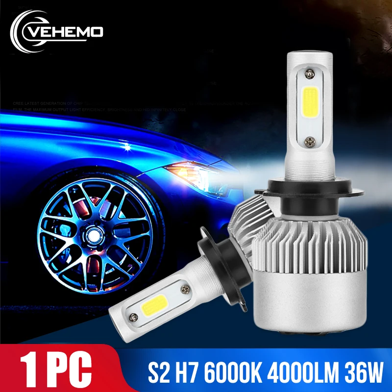 

H7 6000K Car Light LED Headlight Front Lamp Lighting para Universal Safety 4000LM Motorcycle Automotivo Automobile