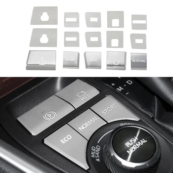 

Aluminum Alloy Center Console Gear Shift Multimedia Buttons Sequins Decoration Cover for Toyota RAV4 2019 2020