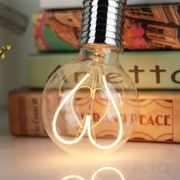 

E27 G95 Light Bulb Vintage Edison Bulb Home Decorative Bulbs LED Bulb For Hotel Restaurant (220-240V, 4W, Warm White Light)