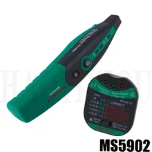 MASTECH MS5902 110 В/220 В американская Спецификация автоматический выключатель Finder розетка тестер W/аналоговый приемник и фонарик