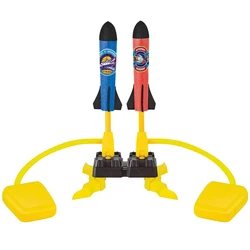 Lanceur de fusée à Air, 1 ensemble, jouets célèbres, jeux de plein Air, jouet de Sport, vol brillant, Led, fusée légère, réglable et Stable 