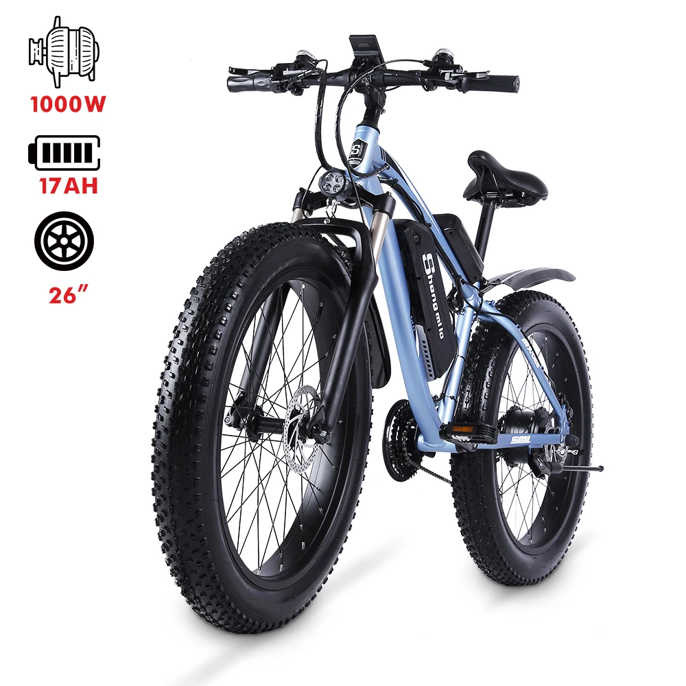MX02S Electric bike 48v 1000W 4.0 Fat Tire Ebike 26 inch Snow Bike 17Ah Adult Mountain bike 40km/h Cruiser Electric Bicycle 2