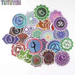 PC247 Yoga Mandala Sticker Waterproof For Laptop Moto Skateboard Luggage Guitar Furnitur Decal Toy Stickers Fashion Gifts