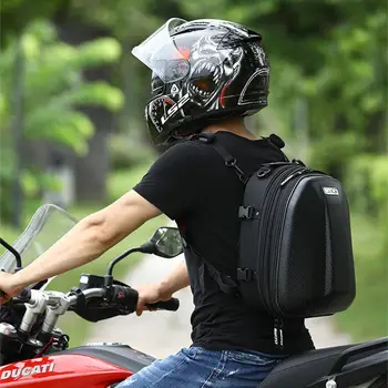 

Motorcycle Tail Bag Multifunctional Waterproof Motorcycle Back Seat Pack Biker Large Capacity Backpack