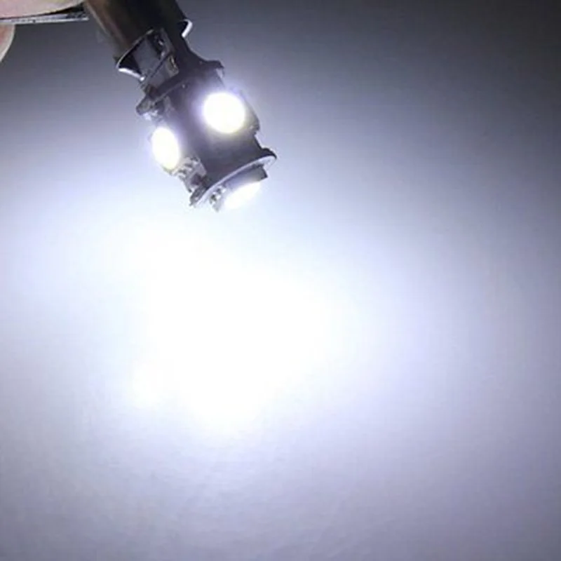 10x Авто интерьерный светильник BA9S T4W H6W 5SMD светодиодный Canbus без ошибок боковые огни