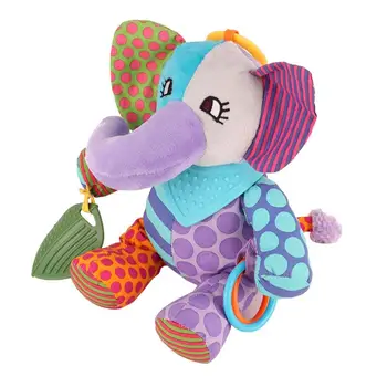 

Soothing Toy Grab Spin Shaking Adorable Animal Bed Bell Rattle Doll for Infant Kids