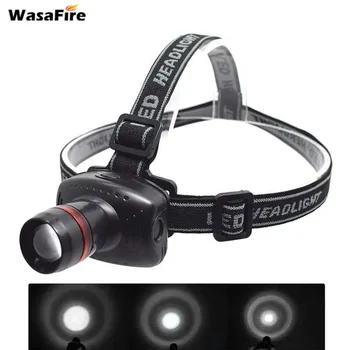 

2pcs/lot Super Bright 1800 Lumens Mini Led Headlamp Zoomable 3 Modes Headlight Camping Hunting Head Lamp Torch By AAA Battery