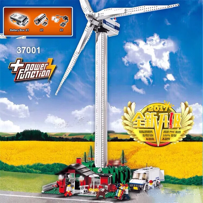 37001 37004 Vestas ветряная турбина набор совместим с 4999 10268 детские строительные блоки кирпичи детские игрушечные модели, подарки