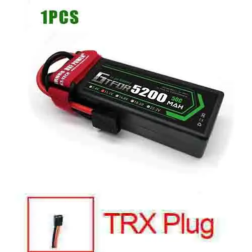 GTFDR 11,1 v 5200mah 50C 3s max 100C 3,7 V 1000mah 25C max60C запасные части для радиоуправляемого дрона traxxas - Цвет: 1PCS3S5200mahTRX