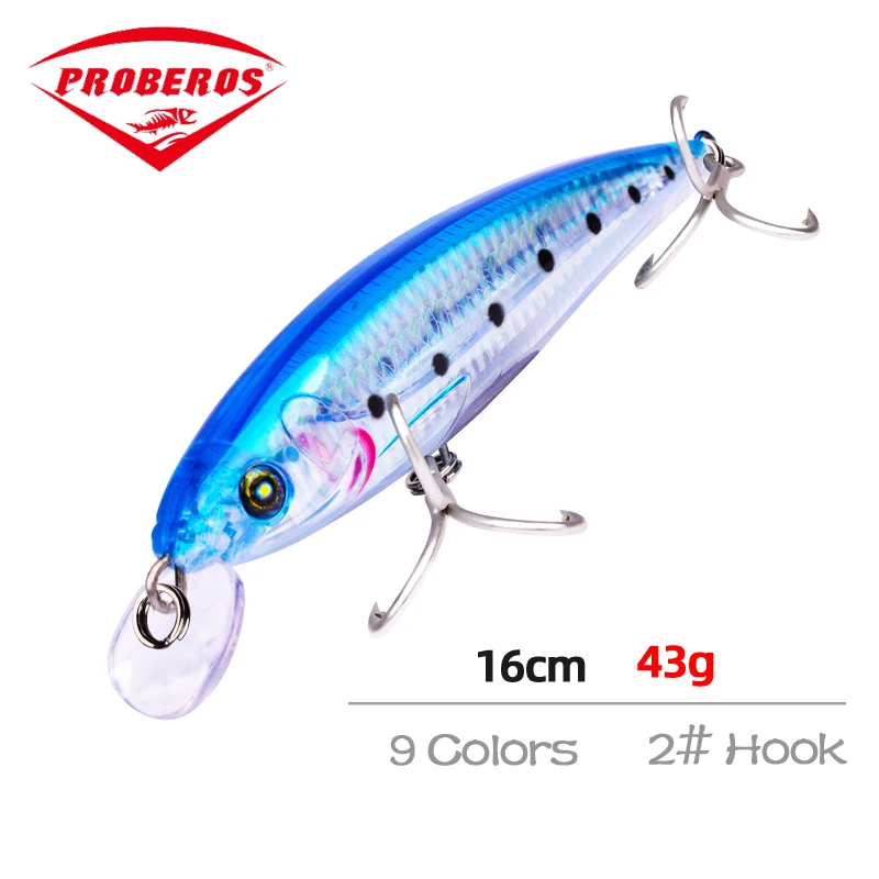 1PCS 43G 16CM Wobbler Fischerei Locken Große Crankbait Minnow Peche Bass Trolling Künstliche Köder Hecht Karpfen lockt peche angelgerät