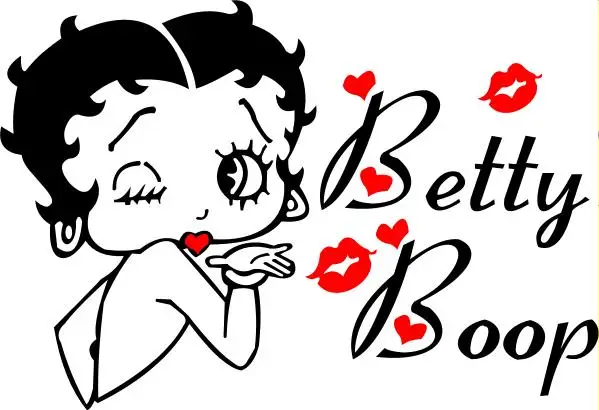 

B06--betty boop sticker for Apple Macbook Pro Air 11" 12 13 15 Vinyl 15.6 HP Notebook reflective car decal sticker