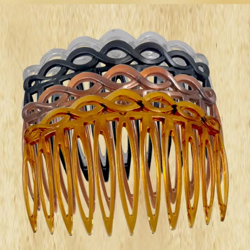 12 Stück Haarkamm Zum Stecken, Steckkamm Haare French Side Combs Small Kunststoff Seite Haar Twist Kamm Steckkämme Französisch Twist Kamm Mit Zähnen Für Haarzubehör Frauen Mädchen