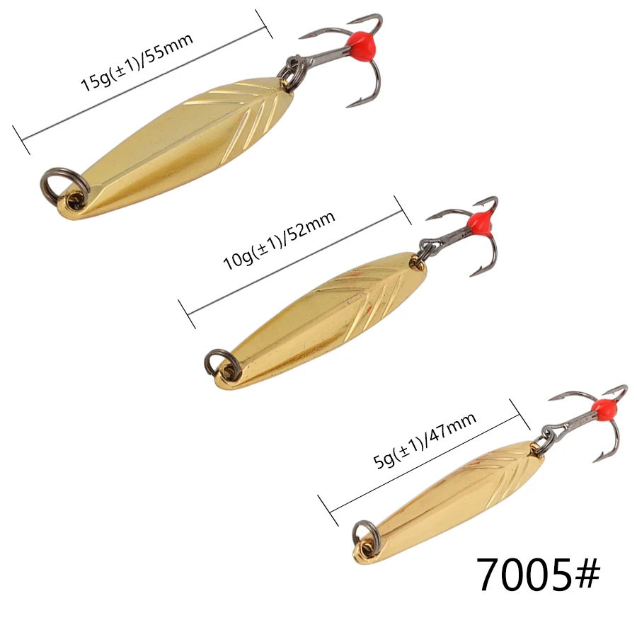 W.P.E приманка для зимней рыбалки, 1 шт., 5 г/10 г/15 г/20 г/25 г, жесткая рыболовная приманка, ложка, металлическая рыболовная снасть, тройной крючок - Цвет: 7005-003