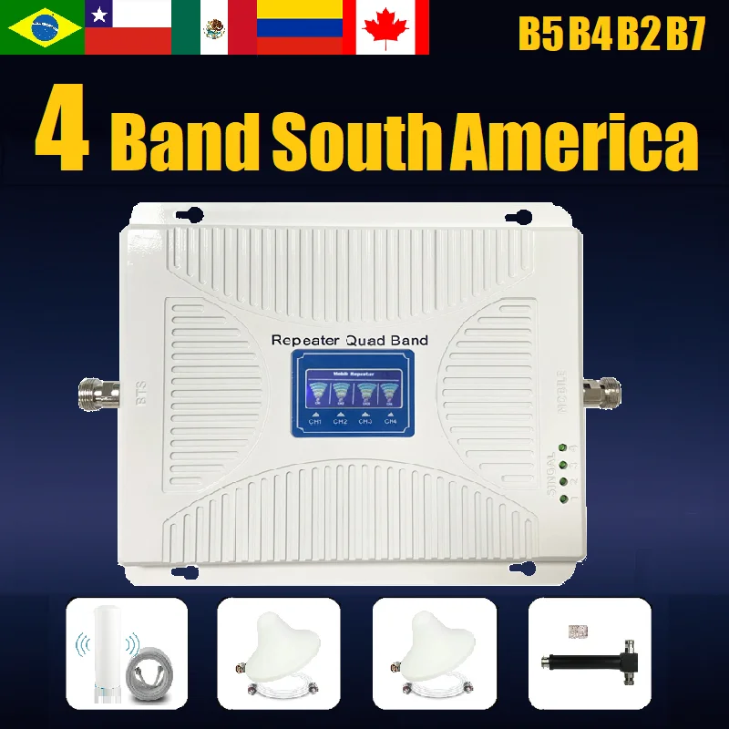 Band7 B5 B4 B2 Home MultiRoom Cell Phone Signal Booster Kit for USA Canada Carrier Verizon Sprint ATT Tmobile | Мобильные телефоны