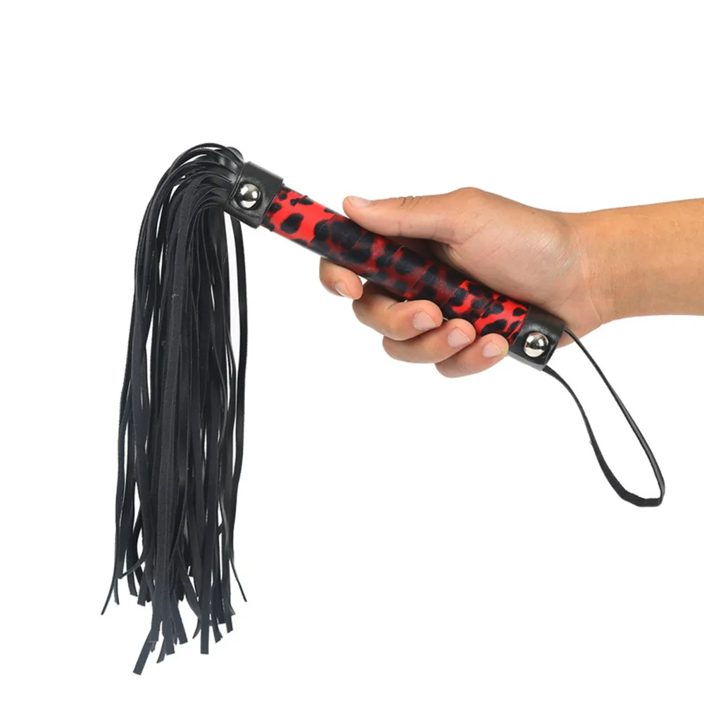 Сексуальный костюм для женщин длинный кожаный флирт хлыст ручка Flogge