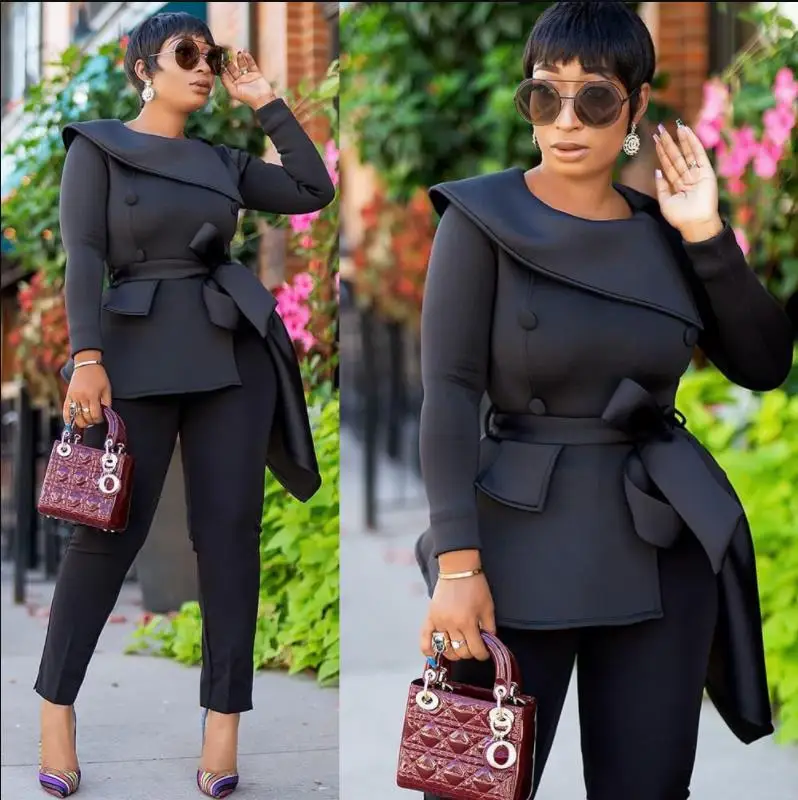 

African Dresses for Women 2019 Off the Shoulder Blue Bodycon Dress Plus Size Ruffle Sleeve Midi African Evening Dress