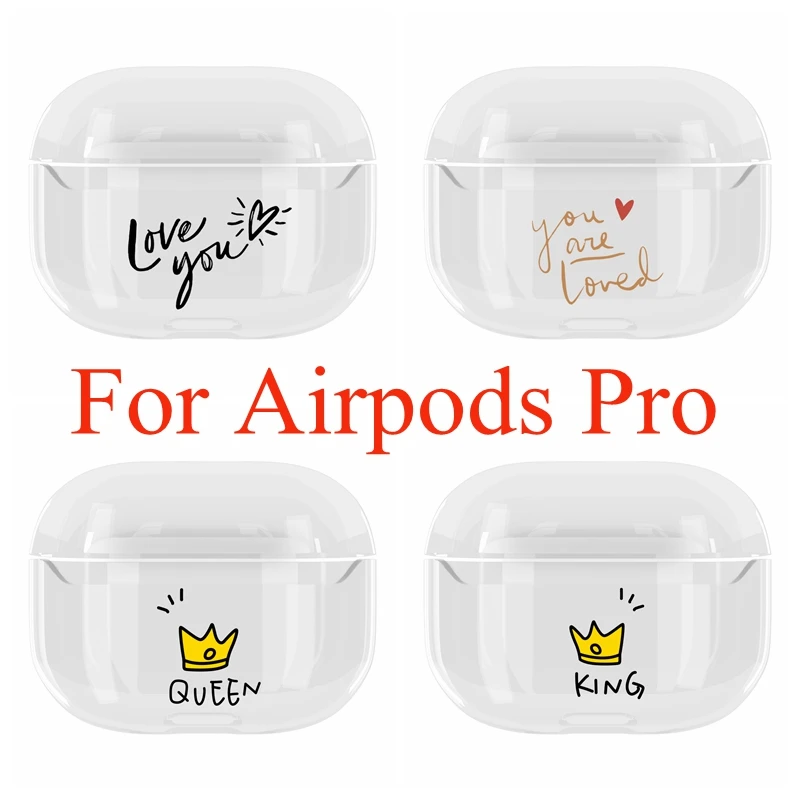 

For AirPods Pro 2019 Case Bluetooth Wireless Earphone PC Case Transparent Cute Cartoon Printed Protective Cover For AirPods Pro
