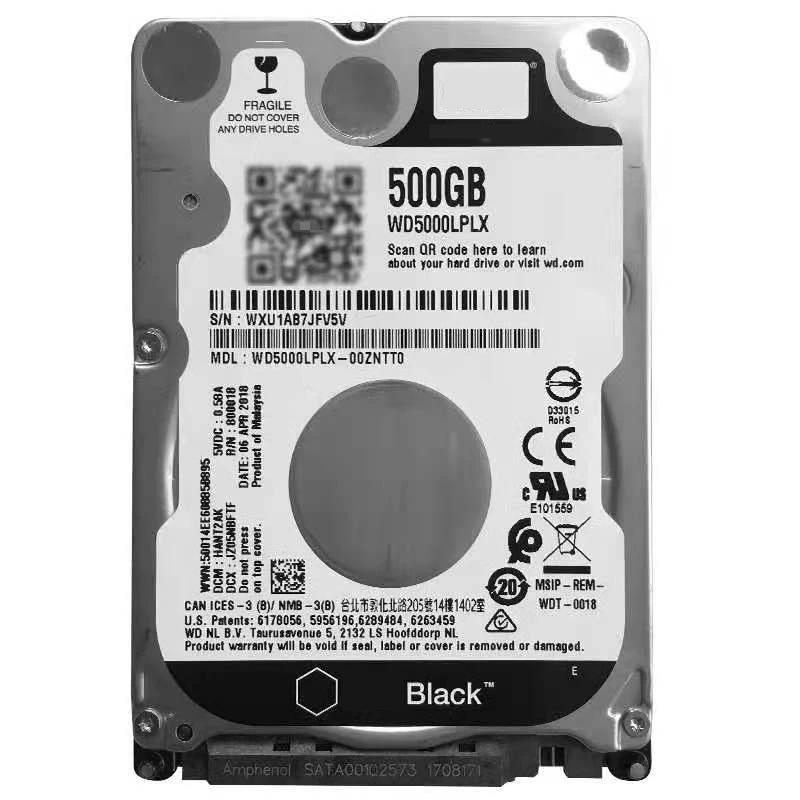ο  HDD WD Black 500GB 2.5 SATA 6 ⰡƮ/ 32MB 7200RPM  ϵ ũ WD5000LPLX  Ʈ ϵ ̺