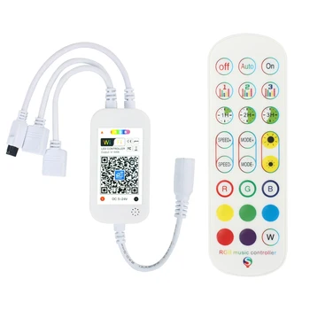 

Smart Life WiFi LED Controller Rgb Voice Control For Alexa Google Home Led Strip 12V Music Smart Lamp Remote Control Andriod/iOS