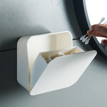 

Wall-mounted Non-perforated Storage Rack Bathroom Toilet Desktop Vanity Organizer Household Storage Box Bathroom Storage Supply