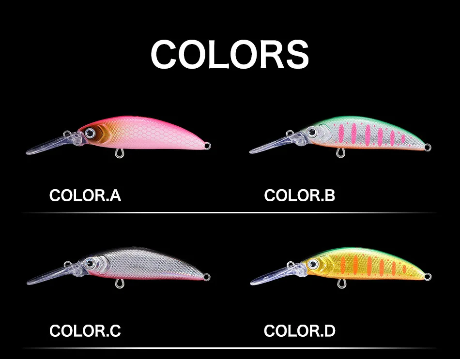 Description Picture 4 of item2021 50SS Minnow 50mm 5g sinking Fishing Lure diving depth 0.8-1.5m Wobbler Pesca Bass Pike Fishing Tackle 2021