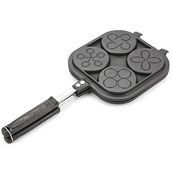 

Four-Hole Waffle-Maker Pan Non-Stick Muffin Cake Lattice Barbecue Steak Breakfast Pot Dish Kitchen Baking Waffle Mold