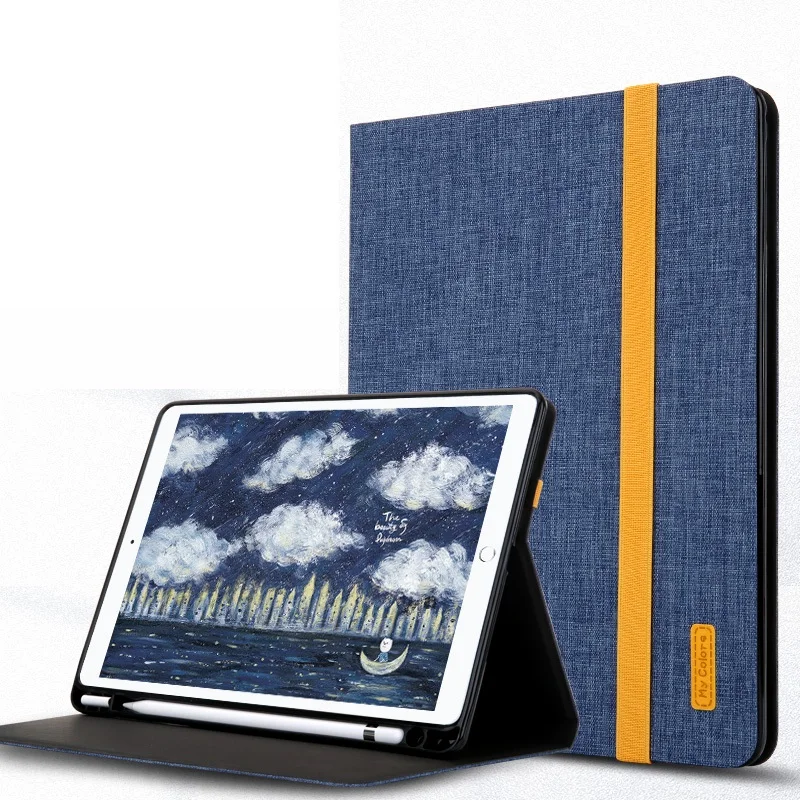 Умный чехол с функцией сна для iPad 10 2 7 поколения 2019 A2200 A2198 A2232 A2197 силикон + ткань