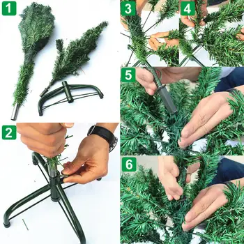 

Multiple Specifications Ordinary Iron Stand Christmas Tree Green/White Dense Style For Christmas Decoration Home Decoration