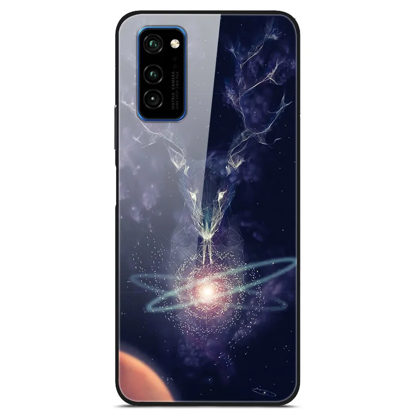 21 Для huawei Honor V30 чехол с милым рисунком стекло Жесткий задняя крышка чехлы для huawei Honor View 30 Pro Чехол Honor V30 Pro 5G бампер - Цвет: 21