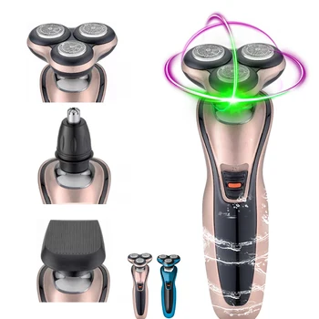 

3 In 1 Shaver For Men Rechargeable Shaving Machine Waterproof Rotating Shaving Razor Beard Nose Trimmer Cleaning