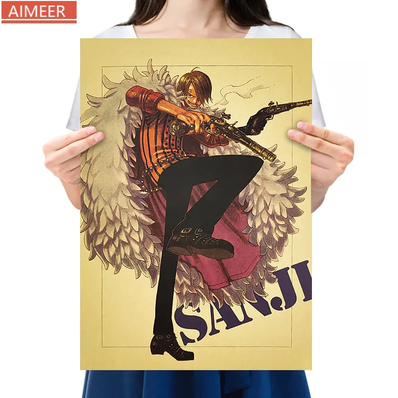 AIMEER Ностальгический слитный аниме персонаж Vinsmoke Sanji фотобумага серия бар