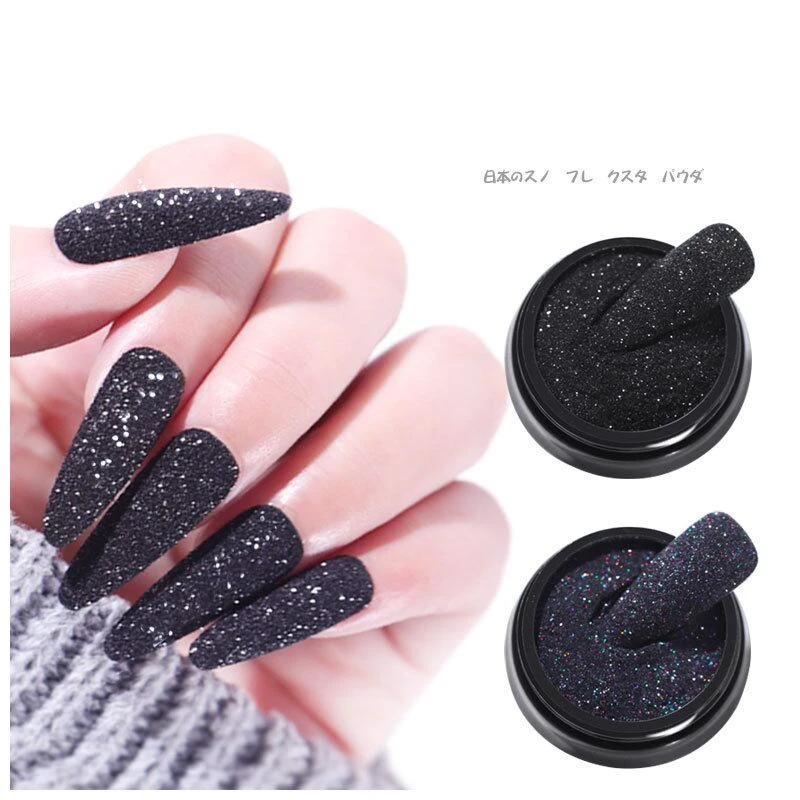 

Starlight Effect Nail Art Glitter Powder Black White Sugar Dust Small SnowFlakes Laser Pigment UV Gel Polish Nail Art Decoration