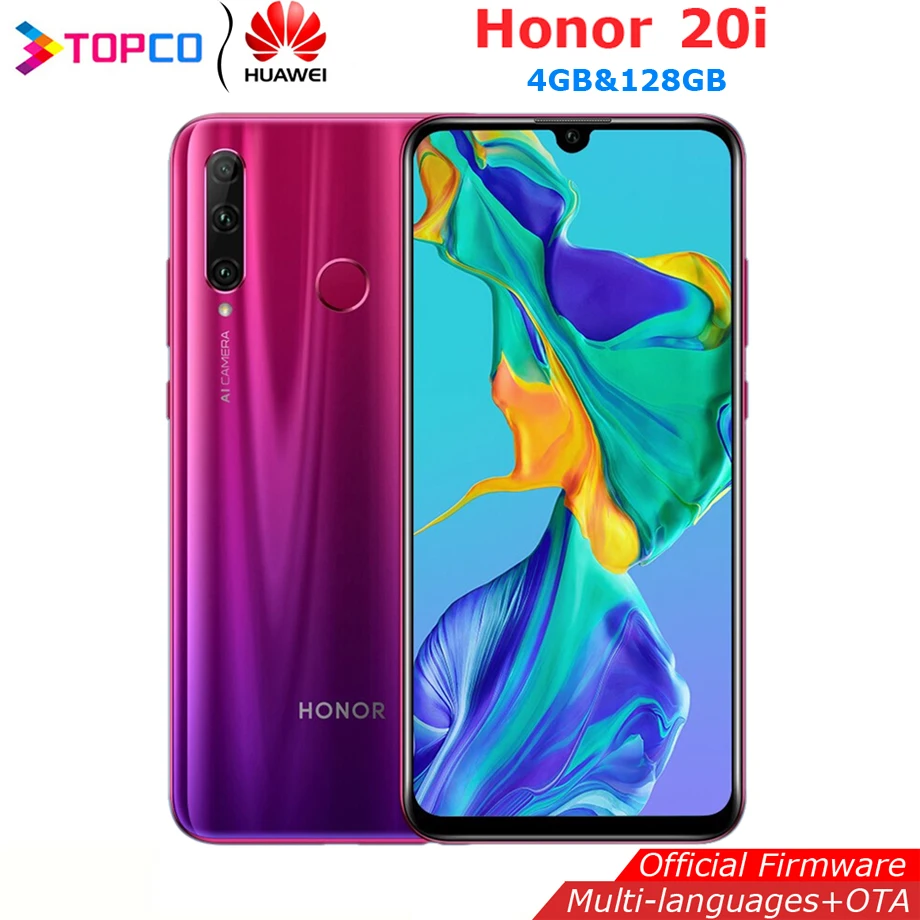 HUAWEI Honor 20i Оригинал Kirin 710 Восьмиядерный 6 21 'ɴ камеры 3400 мАч 4 Гб ОЗУ 128 ПЗУ