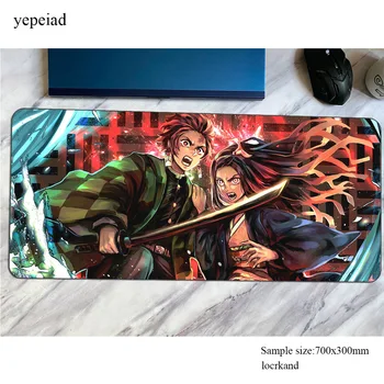 

Kimetsu no Yaiba mouse pad 800x300x3mm Computer mat 3d gaming mousepad large Fashion padmouse keyboard games pc gamer desk