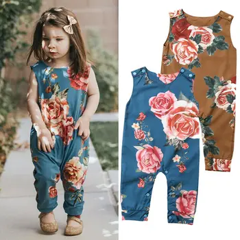 

Fashion Casual Newborn Baby Girls Clothes Flowers Jumpsuit Harem Playsuit Outfits Clothes