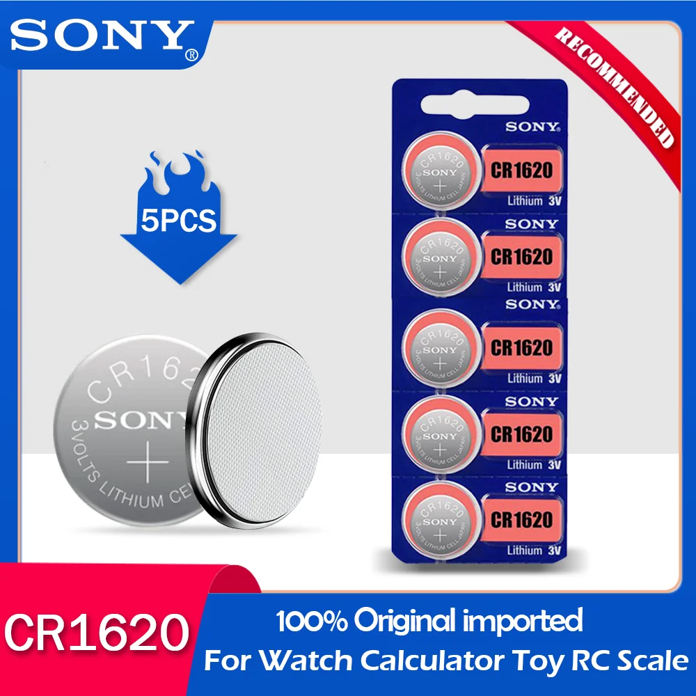 5 шт./лот sony CR1620 100% оригинальная 3 В литиевая батарея для автомобильных ключей