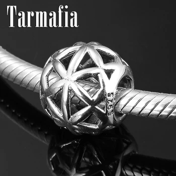 

Hollow Round 925 Sterling Silver Fine Charm Meatl Beads Accessories Fit Original Women European Charm Bracelets Jewelry Making