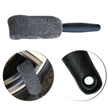 

Car Wash Plastic Handle Microfiber Wheel Tire Rim Brush Wash Washing Cleaner For Car SUV Автомобильные Товары