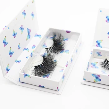 

Colorful Butterfly Eyelash Case With Tray 3D Mink Eyelashes 100% Cruelty Free Lashes Handmade Reusable Lash Custom LashBox