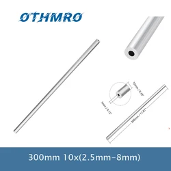MroMax Aluminum Tube Straight Joint Fitting 10*2.5/10*3/10*4/10*5/10*6/10*7/10*8mm Length 300mm 1/2/4pcs Pipe Fitting Facilities