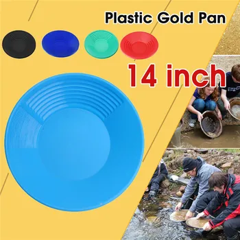 

1PC 14 Inch Plastic Gold Pan Gold Basin For Sand Mud Mineral Processing Gold Rush Tools For Sand Mining Manual Wash Panning