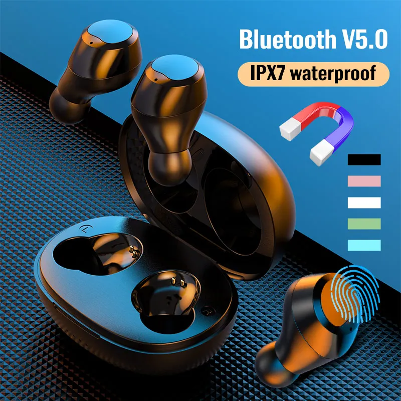 TWS Беспроводные спортивные наушники Bluetooth 5 0 IPX7 водонепроницаемые портативные HiFi
