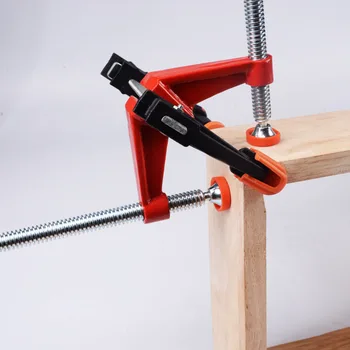 

Home Clamp Attachment Woodworking F Bar Parallel Right Angle Practical Durable Quick Ratchet DIY Carpentry Hard Grip Anti Slip